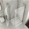 Luminosa Arredobagno Box doccia 2 lati porta battente trasparente 8mm h195 magic