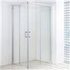 Essence Arredo Bagno Box doccia 2 lati scorrevole a doppia porta trasparente o stampato 6mm h185 horn
