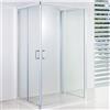 Essence Arredo Bagno Box doccia 3 lati scorrevole a doppia porta trasparente o stampato 6mm h185 horn