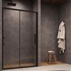 Morini Porta doccia scorrevole trasparente 6mm erica profilo nero