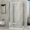 Luminosa Arredobagno Box doccia 3 lati battente a doppia porta trasparente 8mm h195 glam