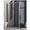 Karag Box doccia 2 lati scorrevole trasparente 6mm profilo cromo flora 600 h190