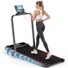 VANNECT Tapis Roulant Pieghevole, VANNECT 5 IN 1 con Inclinazione, 1-12KM/H Walking Pad Elettrico, Telecomando e Display LED, APP, Portatile per Casa Tapis Roulant Salvaspazio Capacità 150kg