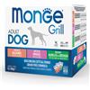 Monge Grill Adult Multibox Mix Salmone - Maiale - Agnello - Monge - Grill Adult Multibox Mix Salmone - Maiale - Agnello - da 100 Gr.