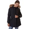 BUNF Giacca con Cappuccio e Pelliccia - Giacca Invernale Elegante Donna