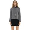 LEONE GIACCA DONNA NEOPRENE ZIP ASIMMETRICA AUTHE 08 ANTHRACITE MELANG