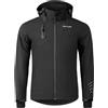 KUTOOK Giacca Softshell Impermeabile da Uomo con Cappuccio Giacca Trekking Invernale per Montagna Arrampicata Escursionismo Sci Neve e Vita Quotidiana