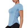 Weardear T-Shirt Sportiva da Donna Girocollo Top da Allenamento Manica Corta Rete Traspirante Lati Corsa Yoga Top