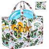 LEASOUL Borsa da Spiaggia Grande con Cerniera, Sacchetto Impermeabile per Mare, XXL Tote a Spalla e a Mano da Donna, con Una Pochette, per Spiaggia, Vacanza, Viaggio