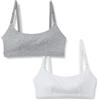 Amazon Essentials Reggiseno da Allattamento Comodo in Jersey di Cotone Donna, Pacco da 2, Bianco/Grigio Puntinato, XXL