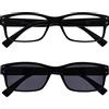 OPULIZE Occhiali Da Lettura Uomo Grande Nero Lettori Con Lettore Sole Pacco Doppio Cerniere Molla RS11-1 +2,00