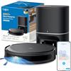 Tapo RV20 MAX Plus Robot Aspirapolvere Lavapavimenti con Mappatura 5300Pa, Svuotamento Automatico Polvere 3L, Navigazione LiDAR MagSlim, Design Ultra Compatto 83mm, Controllo APP&Alexa&Google