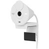 Logitech Brio 300 Webcam Full HD con Otturatore Privacy, Mic con Riduzione del Rumore, USB-C, Streaming, Certificata per Zoom, Microsoft Teams, Google Meet, Correzione Automatica della Luce - Bianco