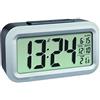 TFA Dostmann Lumio PLUS sveglia radiocontrollata, 60.2553.01, con orologio radiocontrollato, sveglia digitale, con temperatura interna, con luce, nero-argento