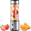 Ufesa Onyx Go!, Bottiglia Frullatore Portatile, Tritatutto Multifunzione, Blender Smoothie, 400 ml, Ricarica USB, Tappo Sport, 24x7,5x7,5 cm