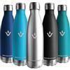Jiobbo Vikaster Bottiglia termica, 500ml Borraccia, Borraccia acciaio inox Mantiene Caldo per 12 Ore/Freddo 24 Ore, Borracce Senza Perdite, Borraccia Adatto Bambini, Adulto, Scuola, Outdoor
