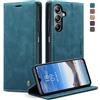owlhold Cover Samsung Galaxy A05S,Cover Samsung Galaxy A05S Magnetica Portafoglio Flip[Antiurtoo][Cavalletto][Carta Fessura] Custodia Pelle per Samsung Galaxy A05S-Blu verde