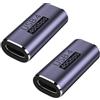 Ksywydu 2 Pezzi Adattatore USB C Femmina Femmina, Accoppiatore USB C 3.1 OTG, Estensione 40Gbps, Supporta 8k@60Hz e 100W di Ricarica Rapida, Compatibile con Thunderbolt 3/4 e Dispositivi Tipo C