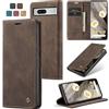 owlhold Cover Google Pixel 7A, Custodia Pixel 7A Magnetica Portafoglio Flip Antiurto Cavalletto Carta Fessura, Pelle Caffè
