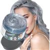 RUIBAVYA Cera Per Capelli Temporaneo Cera Per Capelli Lavabile Cera Colore Semipermanente Capelli Per Feste, Giochi Di Ruolo, Festival Diy Hair Colour Cera（Grigio argento）