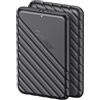 ORICO 2 Pezzi Case HDD 2.5 SATA USB 3.0, Case Hard Disk per HDD e SSD 9.5mm e 7mm, Supporto UASP, TRIM,Nessuno Strumento Richiesto,Nero
