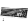 cimetech Tastiera wireless ricaricabile - Layout italiano QWERTY, digitate con facilità e raddoppiate la vostra efficienza - Tecnologia della tastiera per laptop di alta gamma （grigio）