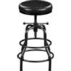 Yaheetech Sgabello Bar Alto Altezza Regolabile 54,5 a 71,5 cm Imbottiti in Similpelle e Metallo Vintage Industriale per Cucina Penisola con Poggiapiedi 136kg Montato Nero