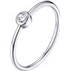 Silvora Anelli Argento Sterling Anello da Donna Fedi Nuziali Argento 925 Zirconi Cubici Lucidi Fedi di Fidanzamento Eternità Taglia IT #7-27 Confezione Regalo Delicata Natale San Valentino