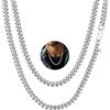PROSTEEL Collana Uomo a Catena Barbazzale Cubana Grande Robusta, Larghezza 5 mm, Lunghezza 70 cm, Acciaio Inossidabile, Hip Hop Punk Rap, Argento, Regalo Ottimo (con Confezione)
