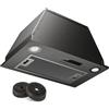 Klarstein Cappa Aspirante a Incasso 52cm, Cappa Cucina con Filtro, Cappa Aspirante Cucina in Alluminio, Cappa Incasso con Flusso d'Aria 439m³/h, Illuminazione LED, Timer, Cappa Aspirante Filtrante