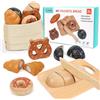 XIAPIA Set da Cucina Giocattolo per Bambini con Tagliere e Coltello da Pane, Accessori da Cucina Giocattolo in Legno, Gioco di Ruolo per Bambini, Regalo per Ragazzi e Ragazze