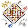CHONGQILAO Scacchi in Miniatura, Accessori Casa Delle Bambole in Miniatura con Scacchiera Miniatura Carte Poker Mini, Accessori Casa Bambole Miniatura, Mini Set Scacchi per Decorazione per Casa Delle Bambole (B)