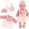 YAXZIM Vestiti per Bambole per New Baby Born Bambola, Vestiti Bambole Reborn,Abiti per Bambolotti con Cappello,Borsa, Accessori per Bambole Reborn 35-43CM, Regali per ragazze e ragazzi (Rosa-A)