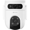 EZVIZ REFURBISHED - EZVIZ H9C 2K (H9c Dual) Telecamera PTX Esterno IP65, Doppio Obiettivo 2x2K, visione panoramica 360 gradi, doppio pattugliamento. Rileva umai / veicoli alimentata dall'intelligenza artificiale. Difesa attiva, Alexa e Google - H9C 2K