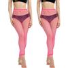 Aomig Calze a Rete, 2 Pezzi Collant a Rete da Donna Rosa Rossa Alta Calze Collant di Dita Aperte, Calze Rete Elastiche Sexy per Adulto Calze a Rete a Vita Alta(Griglia piccola e media)