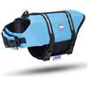 Nobleza - Giubbotto Salvagente per Cani Taglia Grande, Regolabile con Maniglia e Strisce Riflettenti, per Nuoto Surf Canottaggio Barca, Blu (L)