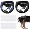 QUIIEOSKIA 2 Pz Pannolini per Cani Femminas Maschi, Mutandine Cane Femmina Calore, Mutande Cane Femmina Ciclo Riutilizzabile Lavabile Regolabili, per Girovita 50-60 cm, XL, con 10 Assorbenti