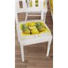 PETTI Artigiani Italiani - Cuscini per Sedia Cucina con Elastico da 2 Pezzi, Copricuscini in Microfibra, Coprisedia con Molla Disegno Limoni e Ananas, 100% Made in Italy