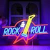 UExnkj-Y Rock&Roll Insegna al Neon Insegna LED al neon dimmerabile con chitarra alimentato tramite USB adatto per camera da letto, sala musica, gruppo rock, festa, bar club, decorazione murale