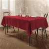 Home Direct Tovaglia in Tessuto Rettangolare, Tovaglia Copritavolo, Rosso Scuro, 100 cm X 140 cm,