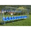 (04) PANCHINA CALCIO ALLENATORI-RISERVE COP. IN ALLUMINIO DA Mt 6 CON 12 SEDUTE