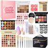 Muiefe Set Trucchi Donna, Kit Make Up Completo, Tutto in Uno Trousse Trucchi con Palette Ombretto Paletta Correttivi Contouring Fondotinta Mascara Gloss Labbra Liner Occhi Matite Ssopracciglia Borsa Trucco