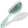 CHIARA AMBRA Spazzola Districante Capelli Bagnati e Asciutti - Spazzola Capelli Ricci Lisci Mossi - Scioglinodi e Anti Rottura per Extension - Ergonomica con Design a Spirale - Turchese