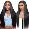 Tunfine Parrucca Capelli Umani Lisci Densità 250 per Donne Nere, 13x6 HD Parrucche Frontali in Pizzo Capelli Umani, Parrucca Frontale in Pizzo Liscia Senza Colla Capelli Umani Brasiliani Pre Strappati