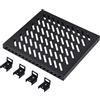 GeeekPi Scaffalatura per server rack deskPi RackMate T1/T0 da 0,5 U e rack server o armadio di rete da 10, design perforato, capacità di carico di 25 kg, nero