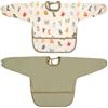 MIMUSELINA | Set di 2 Bavaglini Neonato Impermeabili | Bavaglino con Maniche Lunghe | Chiusura Regolabile e Polsini Elastici | Bavaglino Svezzamento | Ideali per Asilo Nido (Eco)