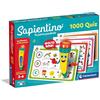Clementoni Sapientino - La Penna Parlante 1000 Quiz, Gioco Educativo con Penna Interattiva per Bambini 3-6 Anni, Schede per Imparare Lettere, Numeri e Parole, Made in Italy, Lingua Italiana, 16495