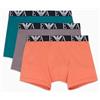 EMPORIO ARMANI 3-Pack Boxer, Slip Boxer Uomo, AR.Blu/AR.Blu/Shark,