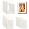 TTQiAnJ 30 Pezzi Passepartout,Cartoncino Bianco per Cornici,3 Dimensioni,15x20cm/13x18cm/10x15cm Passepartout Cartoncino per Cornici Poster,Foto,Stampe Artistiche,Lavori Fotografici