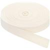 QUARKZMAN Nastri in Sbieco Twill, 41M x 30mm Nastro di Cotone in Tessuto Rotolo Nastro a Spina di Pesce Fettuccia per Abbigliamento Accessori Borse Cucito Fai da Te Rilegature, Bianco Beige